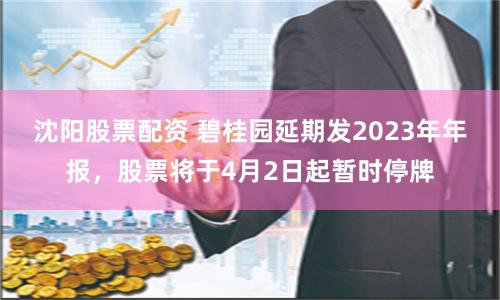 沈阳股票配资 碧桂园延期发2023年年报，股票将于4月2日起暂时停牌